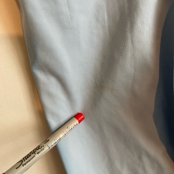 Nike Womens Yoga Core Vinyasa 7/8 Pants Leggings Blue Rainbow Stripe Small - Picture 8 of 9